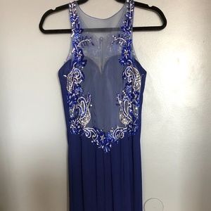 GLS Apparel Royal Blue Evening Gown (Prom Dress) S